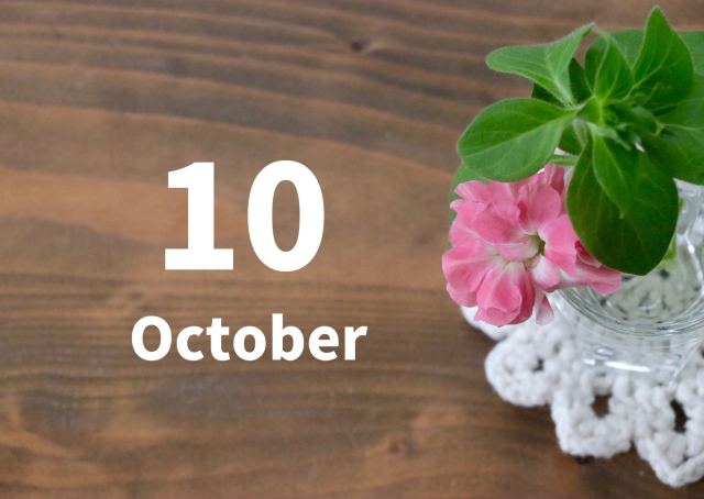 ピンクの小花がある10月イメージ